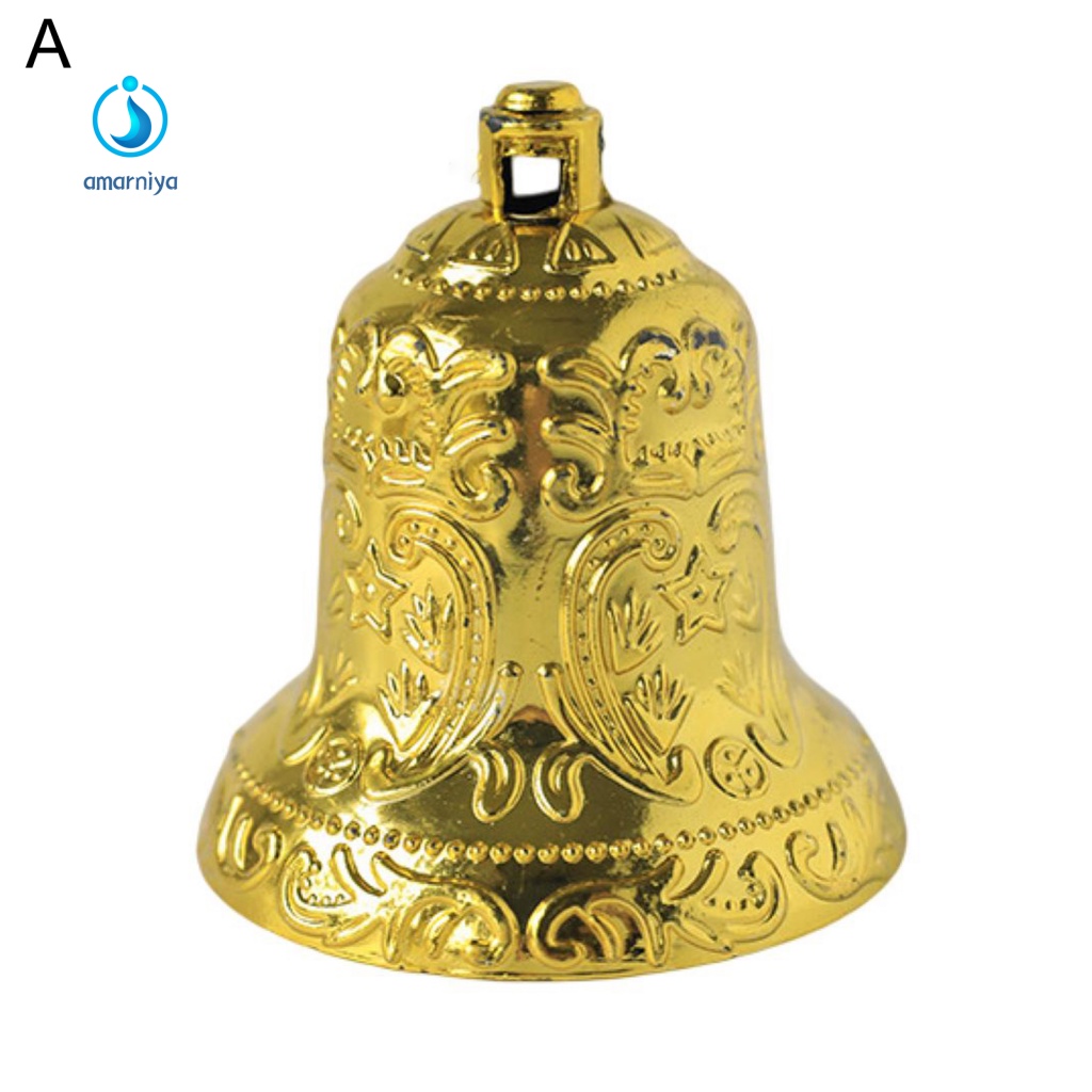 Chuông Giáng Sinh Bằng Nhựa Kích Thước 6 / 8 / 10cm Có Lỗ Treo Trang Trí Cửa Sổ