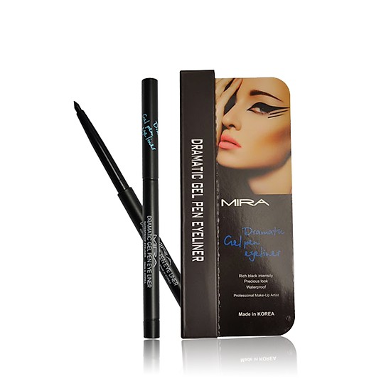 Gel kẻ mí mắt ( dạng chì vặn ) MIRA Dramatic Gel Pen Eyeliner Black (đen) Hàn Quốc