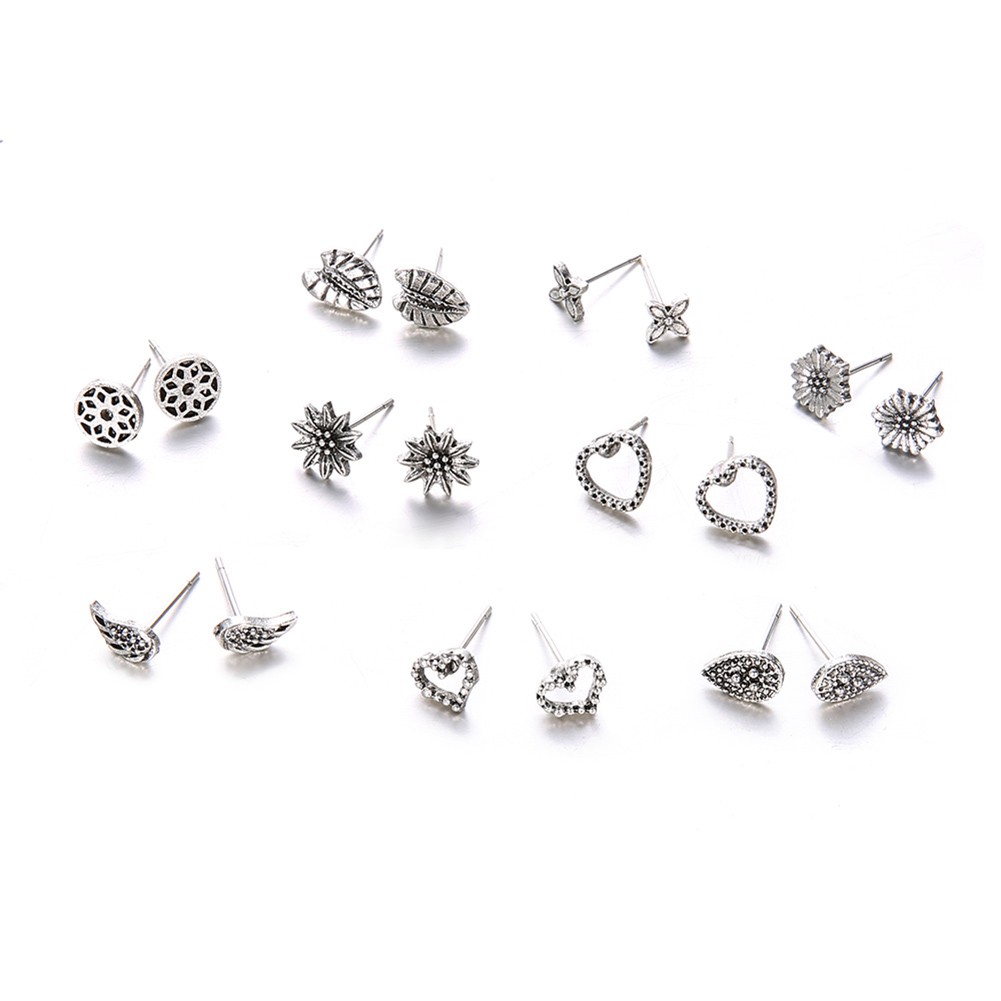 Set 9 Đôi Khuyên Tai Phong Cách Bohemian Cổ Điển Dành Cho Nữ