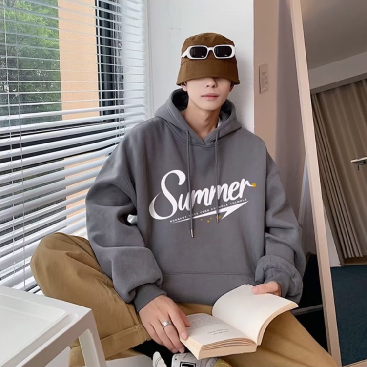 Áo Hoodie Màu Sắc Đơn Giản Thời Trang Cho Nam