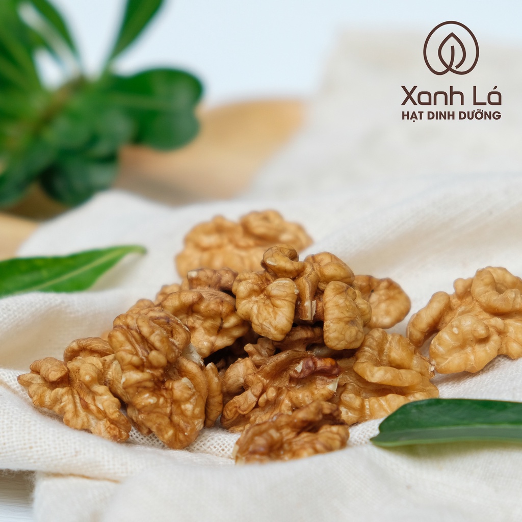 Nhân óc chó đỏ &amp; óc chó vàng Chandler (Mỹ) SẠCH, không biến đổi gen, sấy nguyên vị Xanh Lá