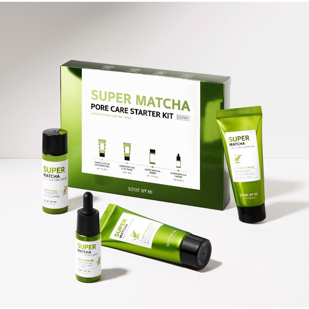 [CHÍNH HÃNG][4 Items] Bộ Sản Phẩm Chăm Sóc Da Some By Mi  Super Matcha Pore Care Starter Kit Edition