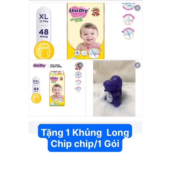 ( G3) Tã quần siêu mỏng UniDry Ultra Thin Size M60-L54-XL48-XXL44 tặng khủng long