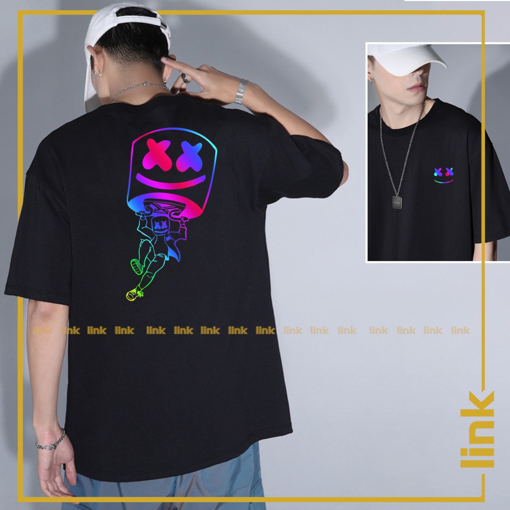 Áo phản quang MẶT MARSHMELLO 7 màu tay lỡ dáng rộng