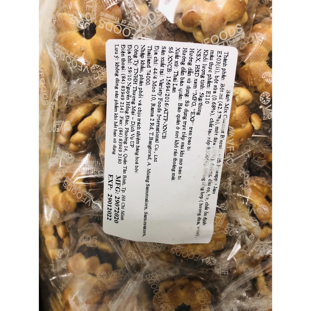1kg bánh bông mai nhân dứa ( thơm) Thái Lan