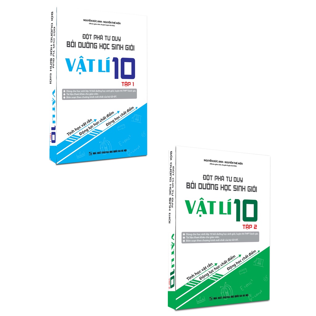 Sách - Combo Đột Phá Tư Duy Bồi Dưỡng Học Sinh Giỏi Vật Lí 10 (Tập 1 + Tập 2)