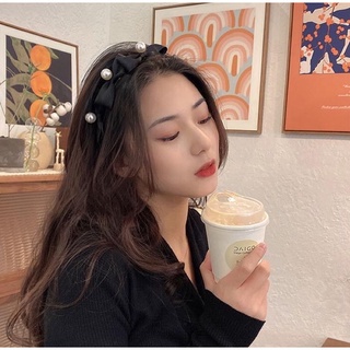 Bờm tóc nơ đính hạt thời trang