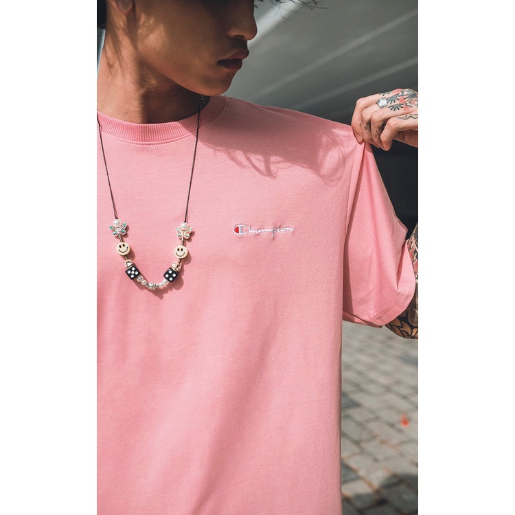 Áo thun Champion thêu mini logo garment dyed 2020 authentic