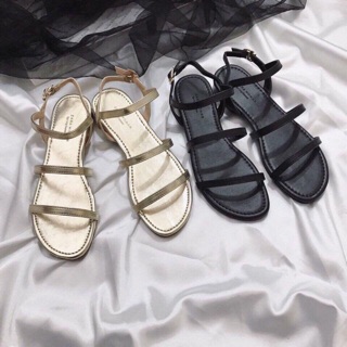 Sandal 3 dây zara basic gót 1p
