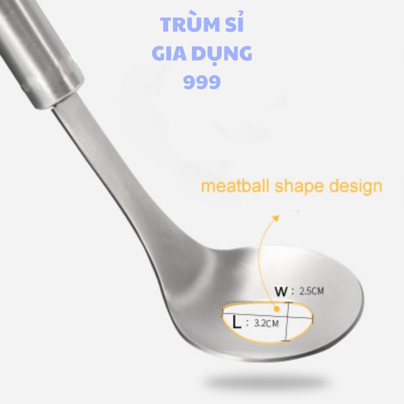 dụng cụ làm thịt viên cho chị em nội trợ, Thìa nặn thịt viên inox 304, làm thịt viên tròn, nặn mọc, cá viên dễ sử dụng