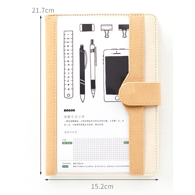 Leather Planner - Sổ kế hoạch bìa da chắc chắn, dày dặn (3 màu)