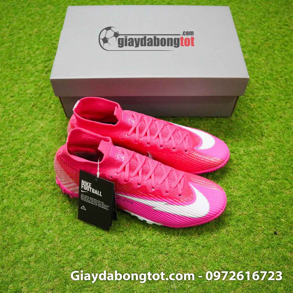 Giày Mercurial Superfly 7 Elite TF Mbappé cao cổ | [Ảnh thật 100%] [Shop uy tín] [Tặng tất]