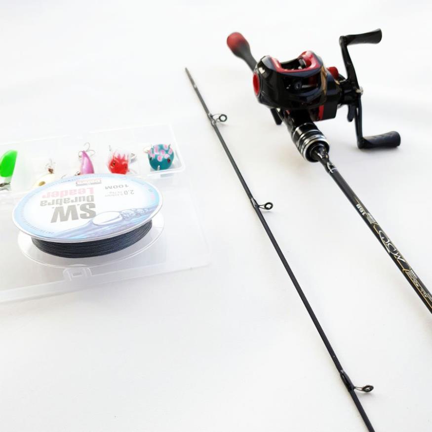 Bộ cần câu lure ul máy ngang siêu dẻo tặng kèm dây câu lure và bộ mồi câu BCM19 - Ngang Đồ câu phía bắc