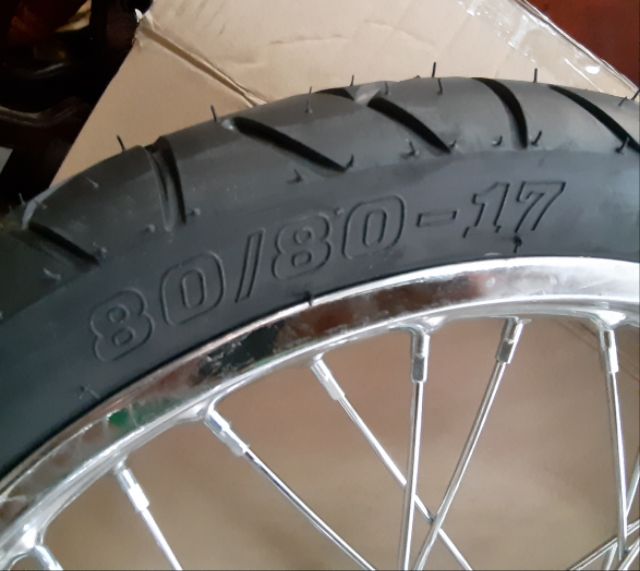 Bánh căm xe RAIDER SATRIA full vỏ ruột+ 2 đĩa trước sau niềng sắt union