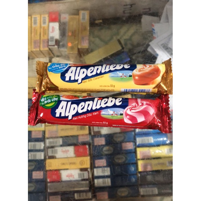 [Beman123]  Kẹo cứng Alpenliebe Vị Sữa Caramen& Dâu