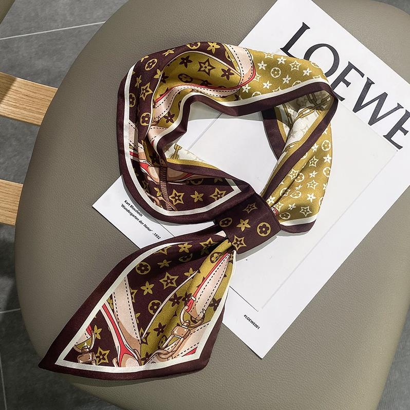 Khăn Lụa Vuông 70x15 choàng Cổ, Buộc Tóc, thắt nơ cổ áo, quấn túi xách