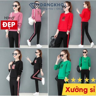 Đồ bộ thể thao nữ thu đông cao cấp say yes chất umi