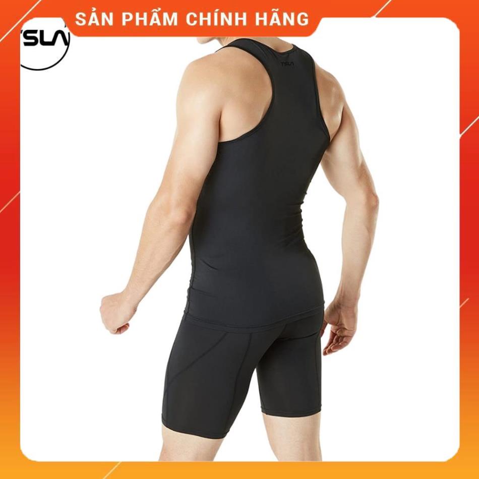 Hàng Tốt Áo ba lỗ thể thao TSLA form ôm chất vải co giãn 4 chiều chơi thể thao bóng rổ chạy bộ chống tia UV