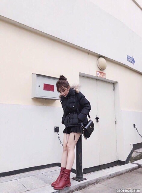 FREESHIP Bốt nữ da nhăn mẫu mới siêu hot X25 | BigBuy360 - bigbuy360.vn