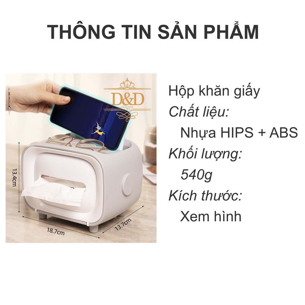 Hộp khăn giấy đa năng hình tivi cổ điển