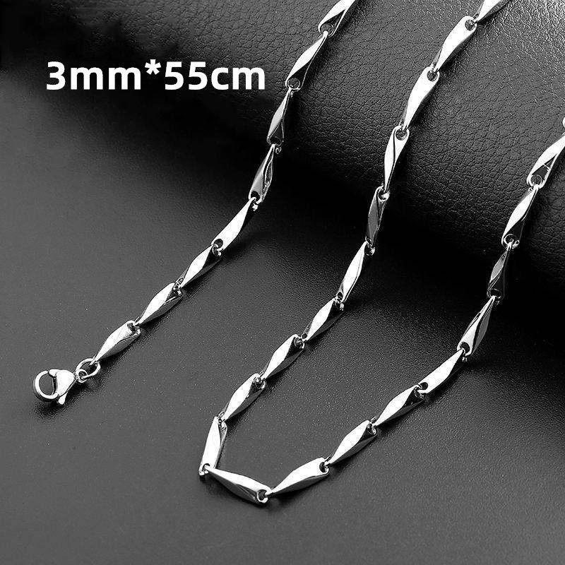 Dây Chuyền Bằng Thép Titan Không Gỉ Phong Cách Cổ Điển Thời Trang Cho Nam Và Nữ