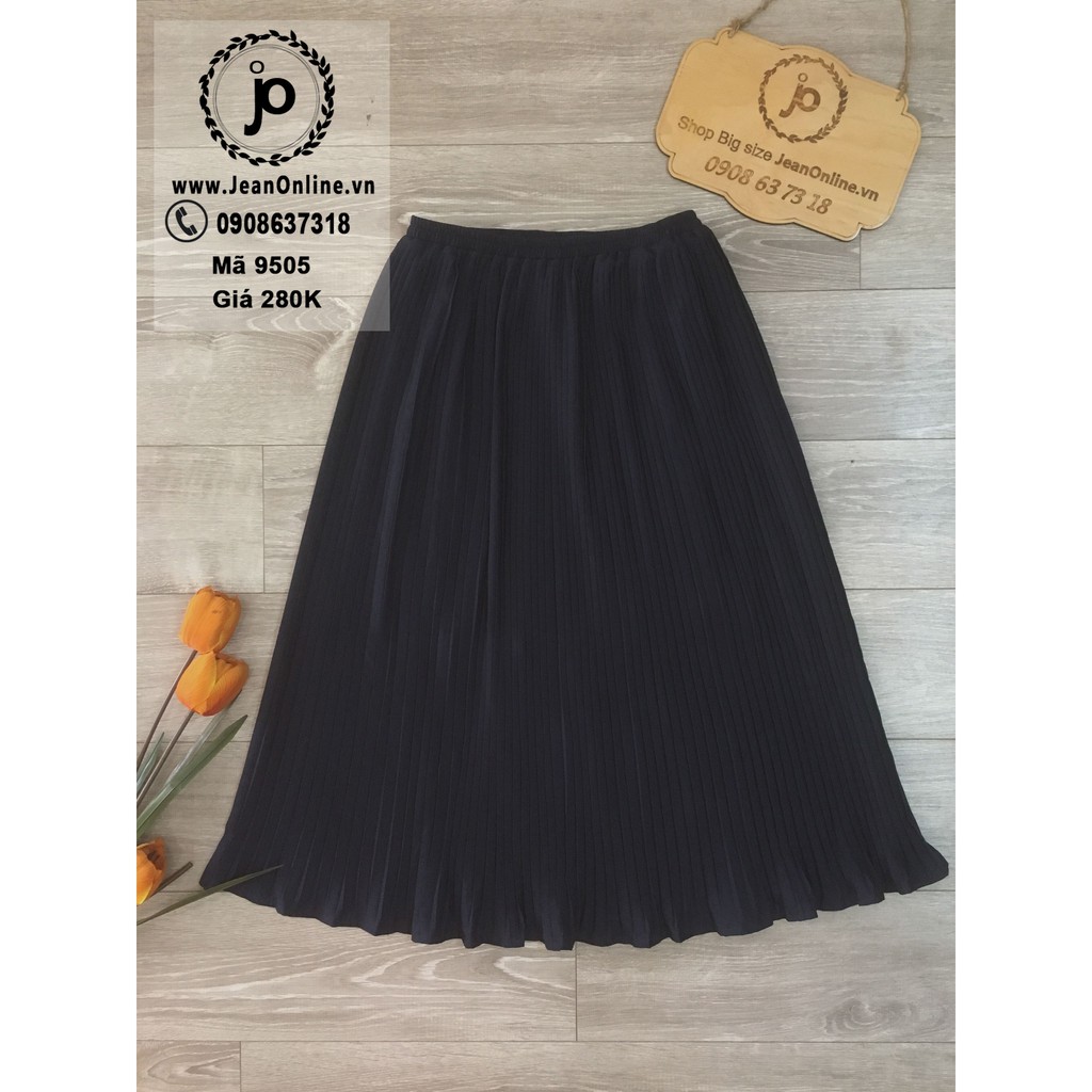 Chân váy dập ly bigsize nữ (MS 9505) chân váy dài, váy bigsize, thời trang ngoại cỡ, thời trang nữ | BigBuy360 - bigbuy360.vn