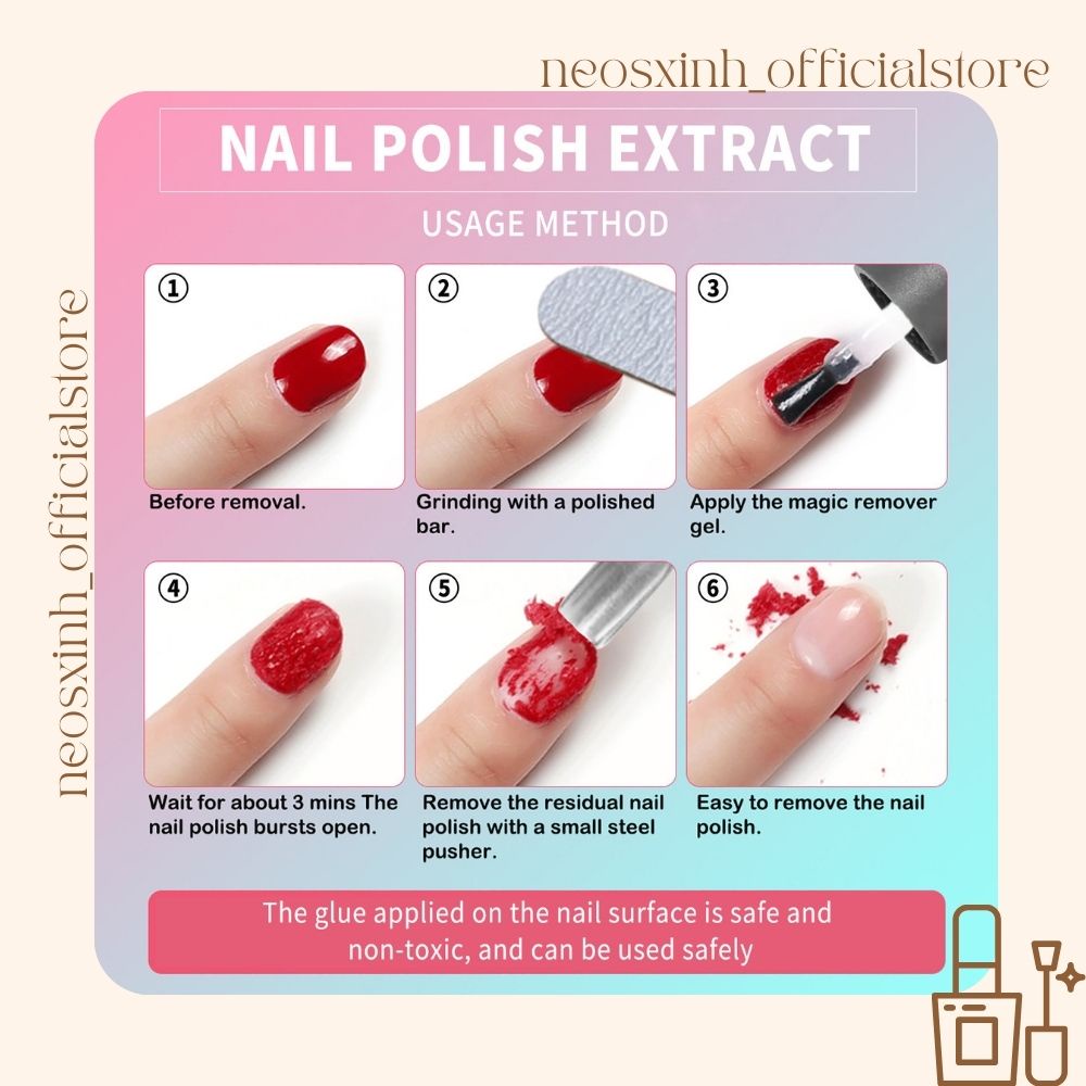 Sơn Phá Gel Verônni - Coco 15ml Magic Remover  Chuyên Dụng Phá Sơn Gel Dễ Sử Dụng - Neosxinh Nails