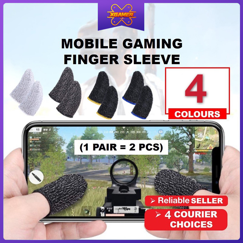 XGamer Gaming Finger Sleeve Professional Touchscreen Game Sweatproof Controller Fingertip Gloves Shoot Aim Joysticks for Phone Gaming Gloves