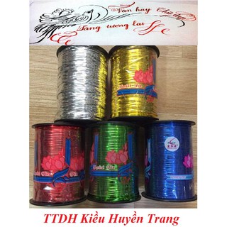 Dây kẽm buộc Lan bọc kim tuyến cuộn to (màu ngẫu nhiên)