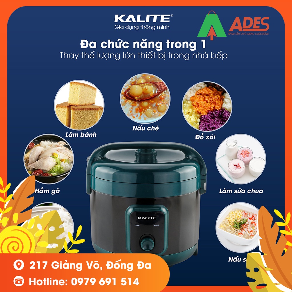 Nồi cơm điện KALITE KL 618 đa chức năng - Bảo hành 12 Tháng - 1 đổi 1 trong 7 ngày - Chính hãng NEW 2021