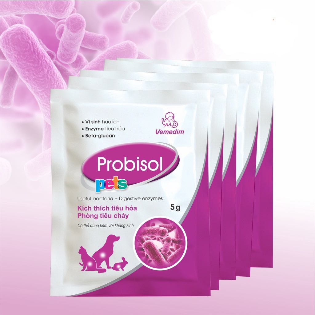 MEN TIÊU HÓA CHO CHÓ, MÈO- PROBISOL PETS -  - sản phẩm của VEMEDIM