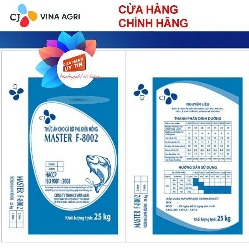 Thức ăn Hàn Quốc CJ Master cho cá rô phi, cá diêu hồng và làm Mồi câu