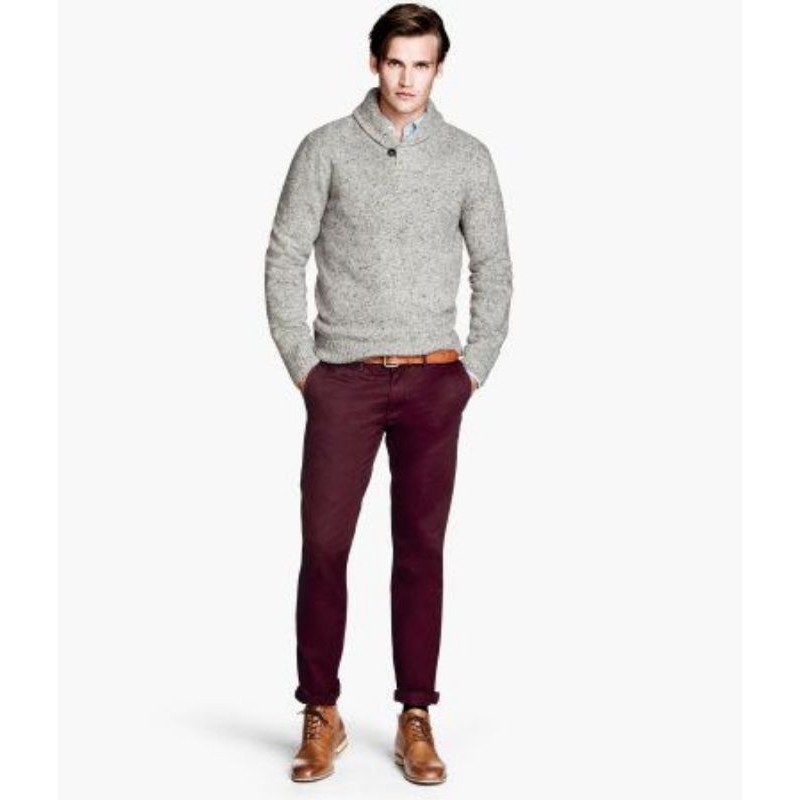 Quần H&M đỏ bordeaux size 33 auth