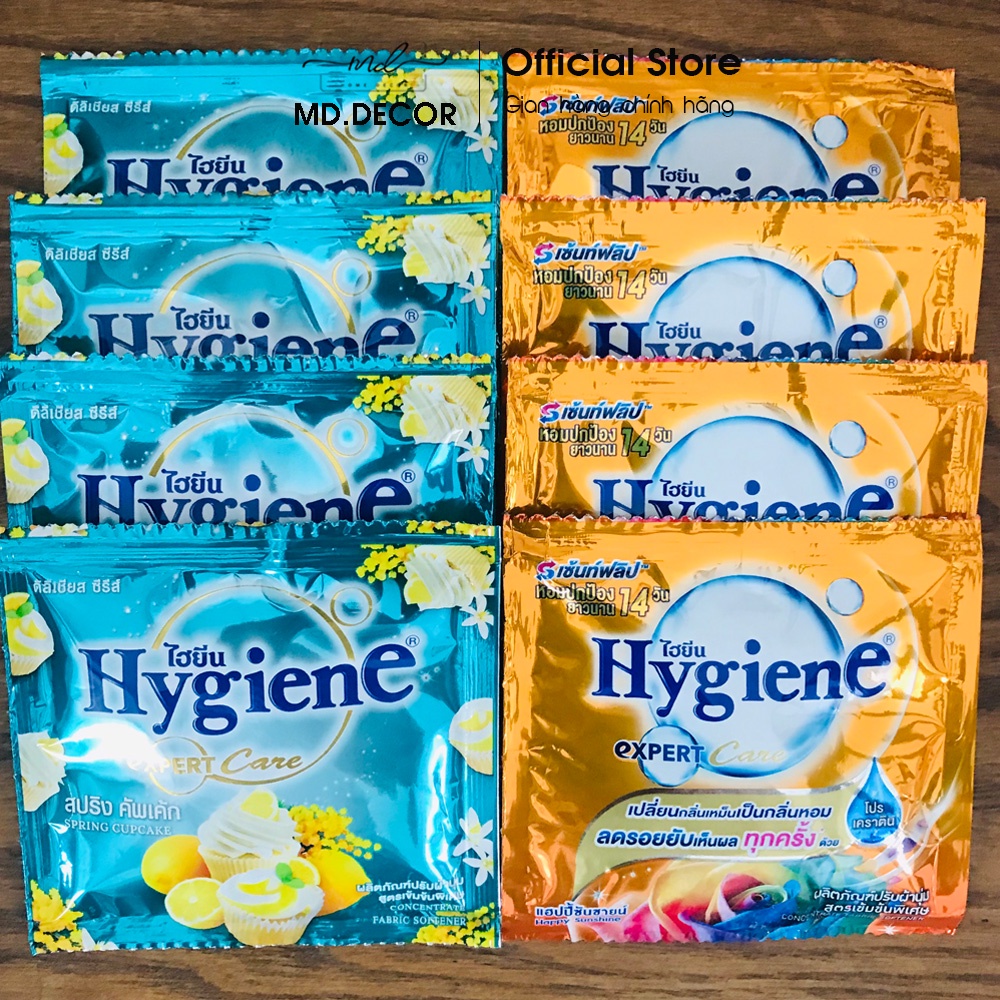 Nước xả vải Hygien MD.DECOR túi nhỏ 20ml, tiện lợi dễ sử dụng