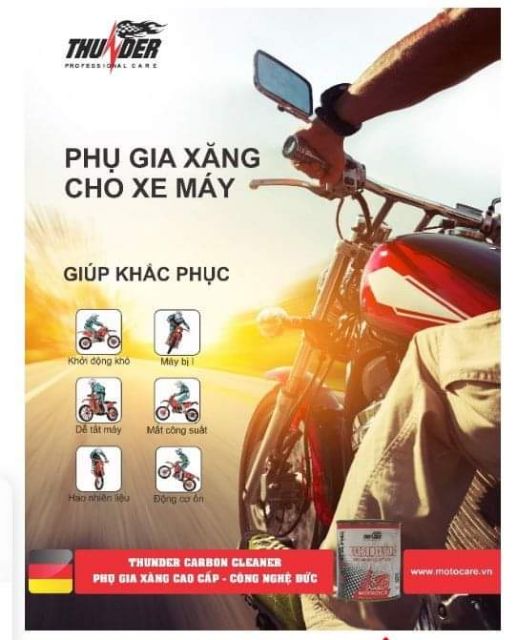 Carbon cleaner Thunder dung dịch vệ sinh buồng đốt xe máy