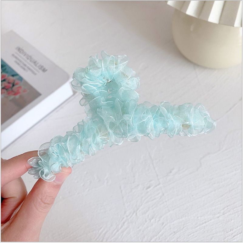 Kẹp tóc vải nhún bèo - cặp tóc phong cách Hàn Quốc dễ thương xinh xắn ZAZA H005