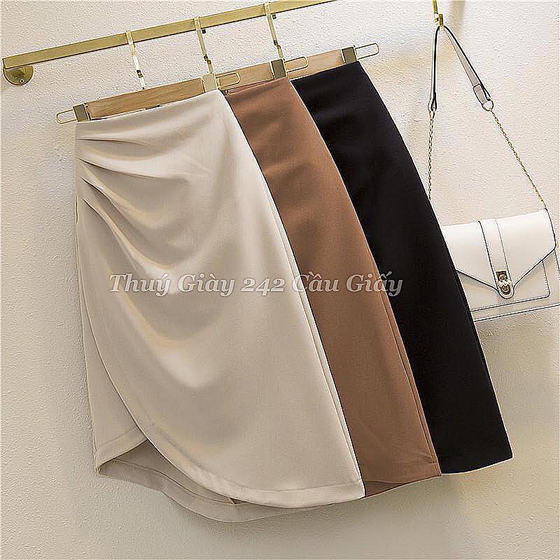 CHÂN VÁY VẠT LỆCH XẾP LY EO 015 CHÂN VÁY CÔNG SỞ NỮ | BigBuy360 - bigbuy360.vn