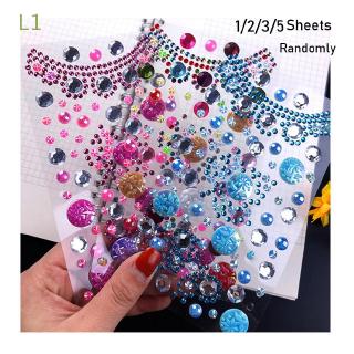 L1 Random 1/2/3/5Sheets Classic Girl Gift Children’s toys Acrylic Jewelry Mobile/PC Art Decoration Self Adhesive Sticker