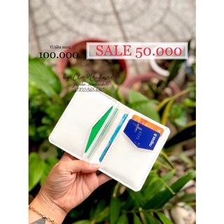 SALE ví tiền mini, bóp nhỏ gọn khắc tên chủ nhân