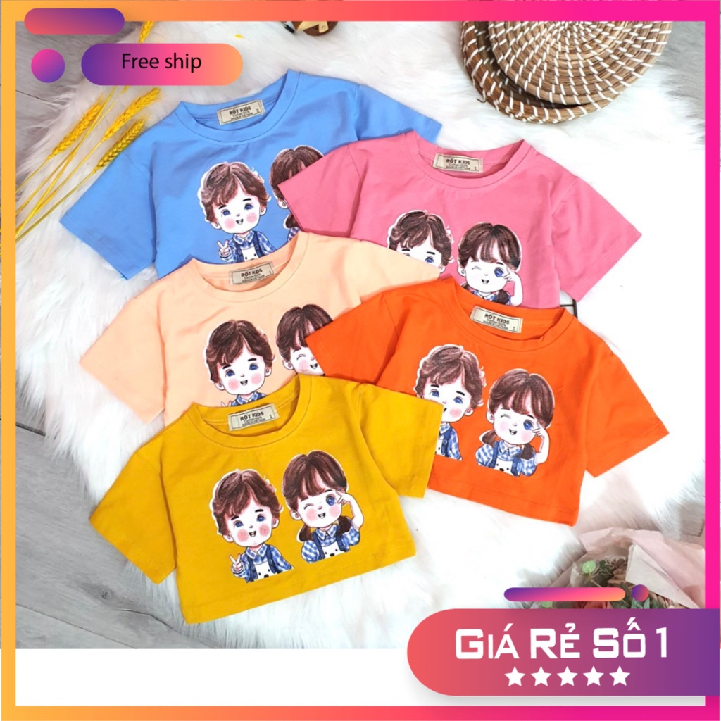 Áo Croptop Bé Gái Cá Tính, Áo thun Bé Gái Mùa Hè