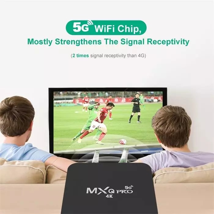 Thiết Bị Chuyển Đổi Tv Thường Thành Smart Tv Mxq Pro 2.4g / 5g Android 2gb 16gb Android Tv Box H.265 Hd 3d