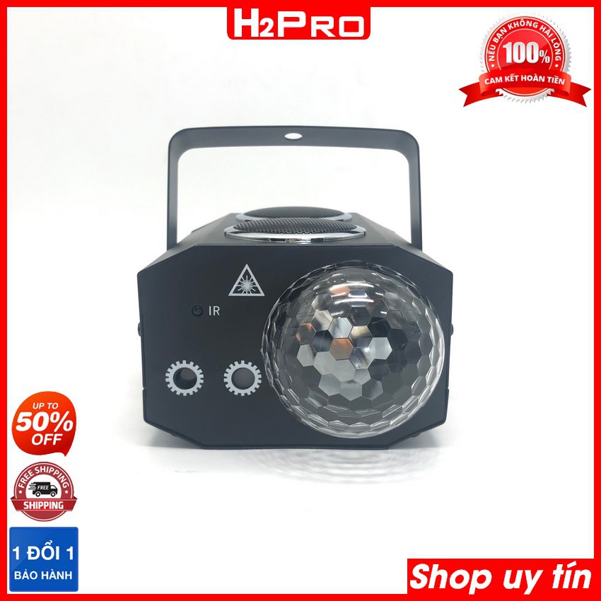 Đèn laser sân khấu Magic ball H2Pro 16 hiệu ứng cao cấp, đèn laze di động tích hợp loa bluetooth, pin sạc, có điều khiển