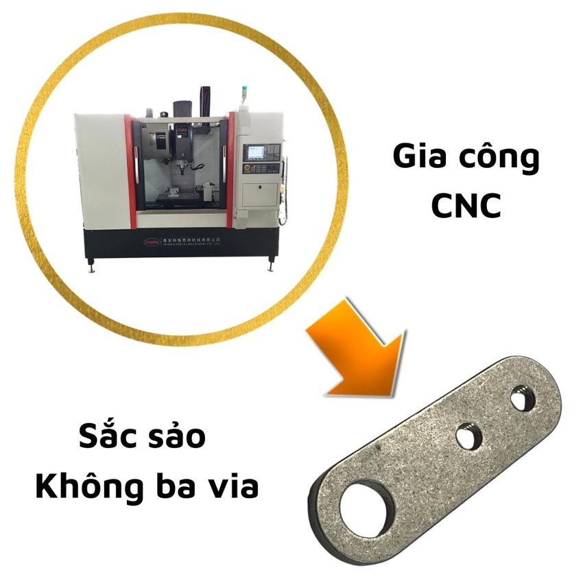 Pat inox 304 gắn đèn trợ sáng L4X chân kiếng TikTakMoto