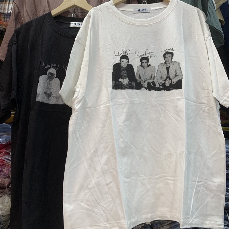 Áo thun nam nữ 3158 form rộng tay lỡ in hình phông unisex chất cotton hàng Quảng Châu ANDOSA AT17