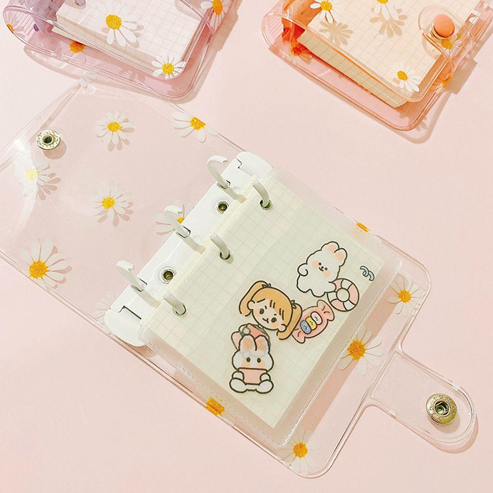 PEWANY Sổ Tay 3 Lỗ Mini Họa Tiết Hoa Cúc Xinh Xắn