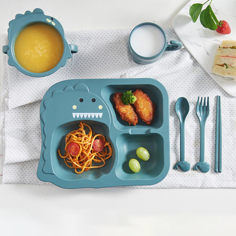 Bộ bát ăn hình khủng long dễ thương cho bé jp01