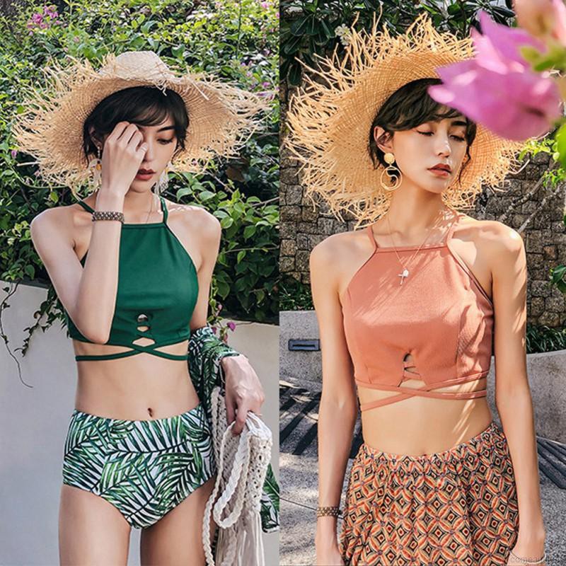 Bộ Đồ Bơi 3 Món Phong Cách Hàn Quốc Quyến Rũ Cho Nữ