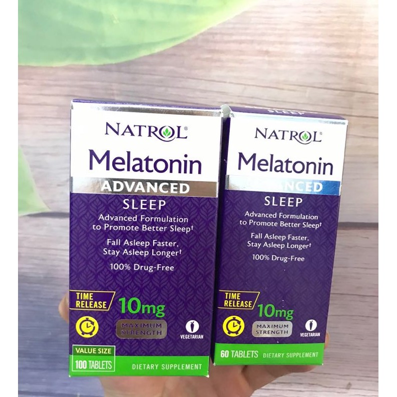 VỎ HỘP NATROL ĐỰNG 60TAB MELATONIN ADVANCED 10(MG)