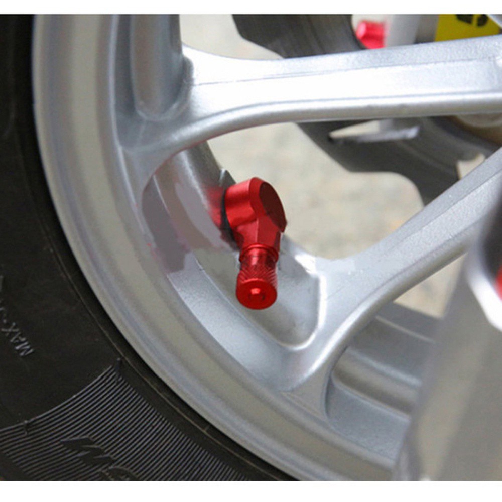 Nắp Van Bánh Xe Mô Tô Cnc 11.3mm Bằng Hợp Kim Nhôm Không Ruột Cao Su 90 Độ Nhiều Màu Chất Lượng Cao