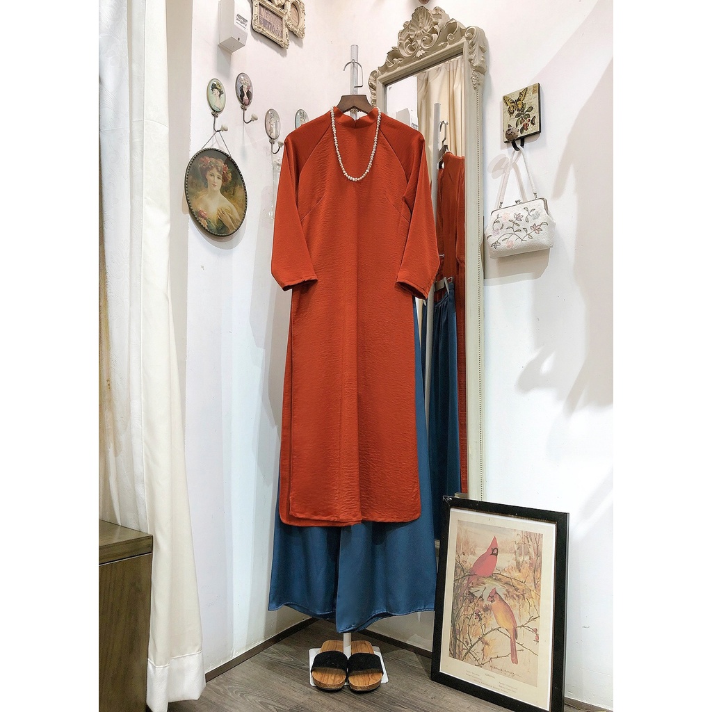 Set Áo dài Rosemary tây thi cam đất